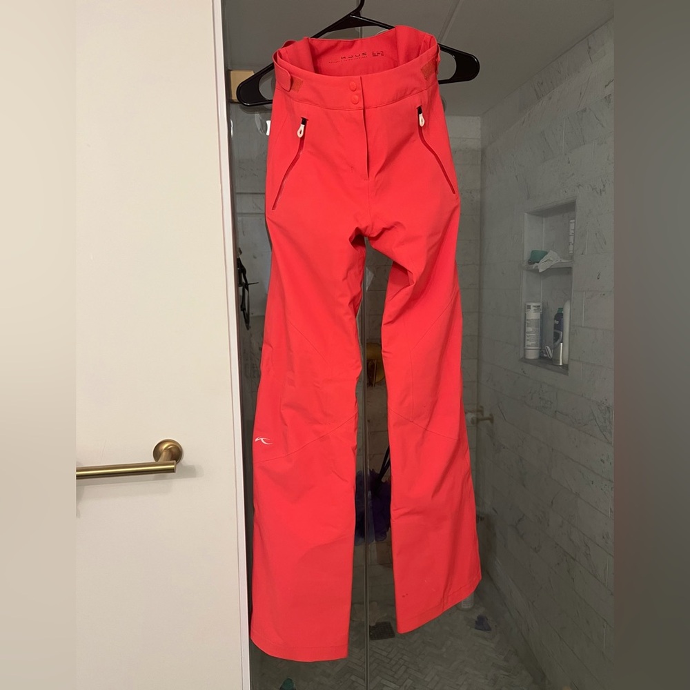 Bright Coral Kjus formula ski pants